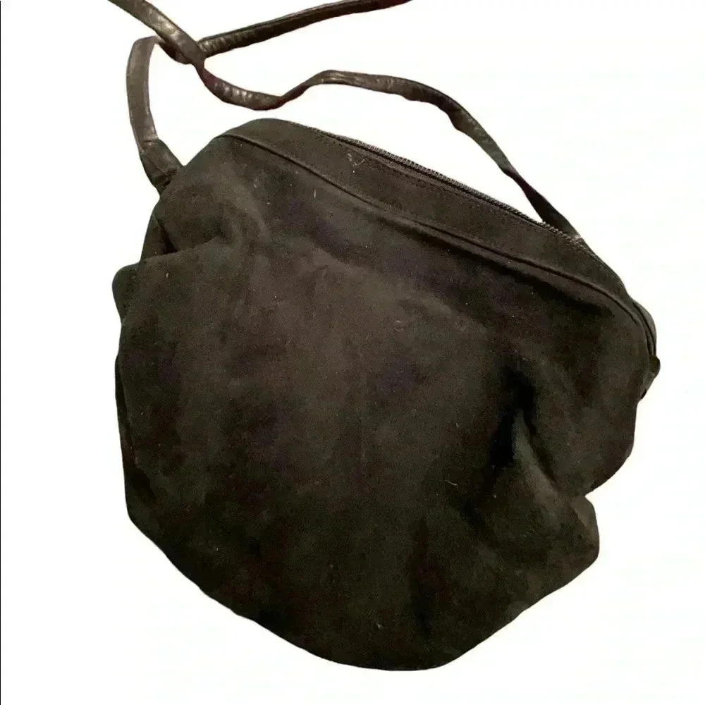 Vintage Stuart Weitzman Made in Spain Navy Suede Crossbody